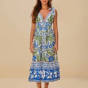 Off-White Tropicance Organic Cotton Midi Dress